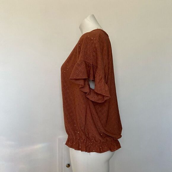 Rewind blush boho ruffle top - Picture 6 of 8